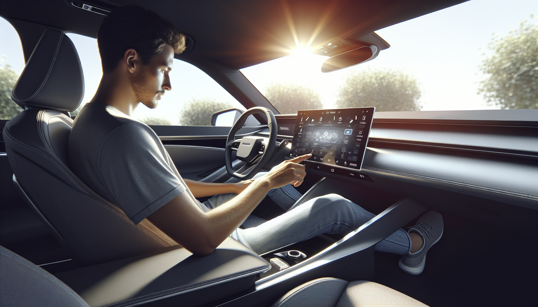 Checking settings on modern vehicle touchscreen