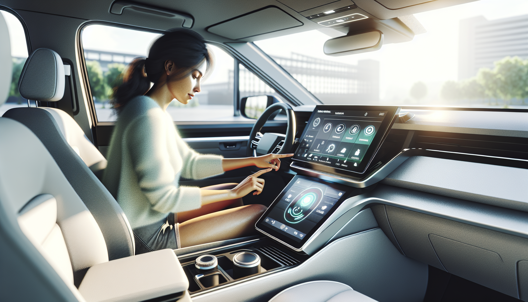 Checking settings on modern vehicle touchscreen