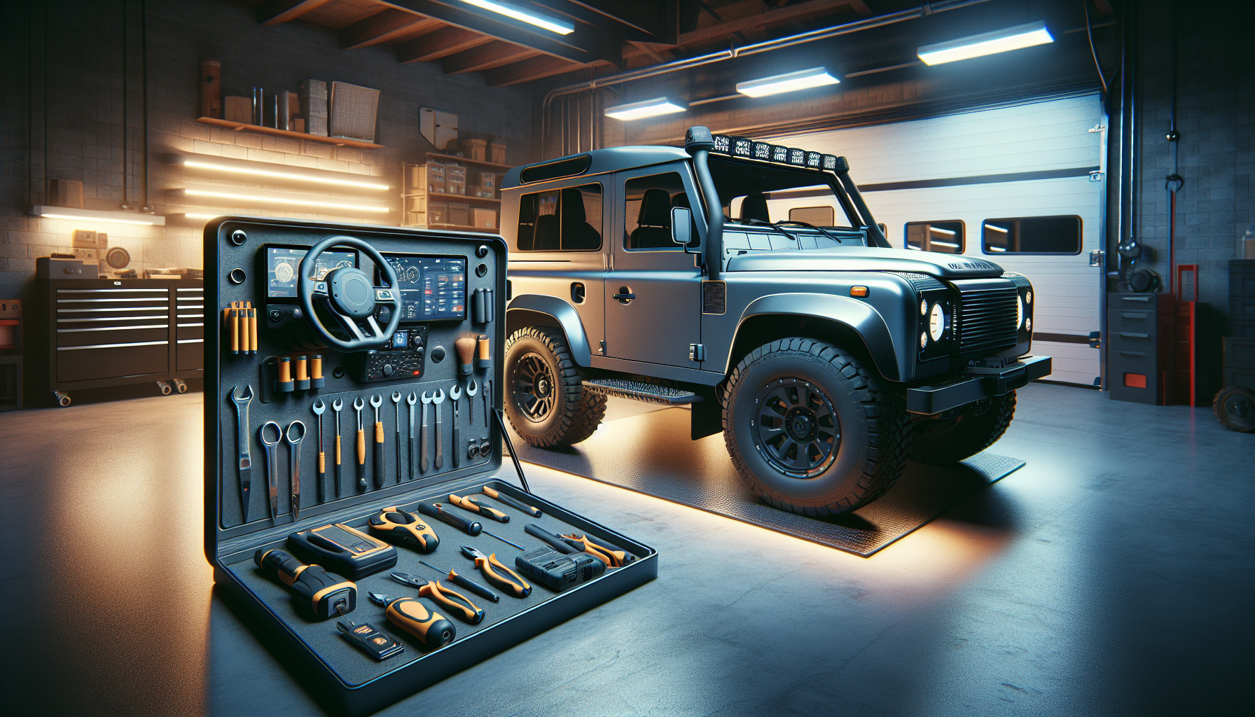 Toyota Tacoma in garage ready for installation
