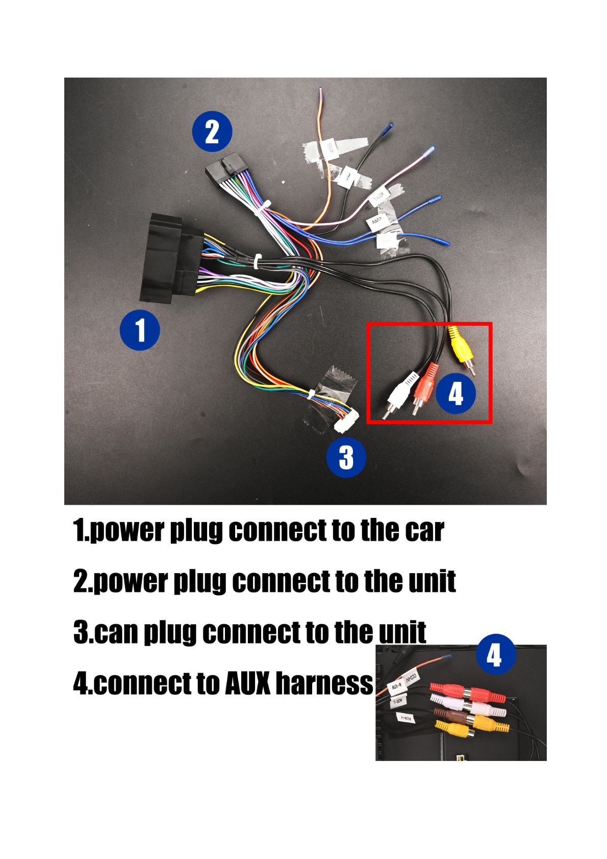 Chrysler 300C - Wiring connections for the Chrysler 300C aftermarket head unit.