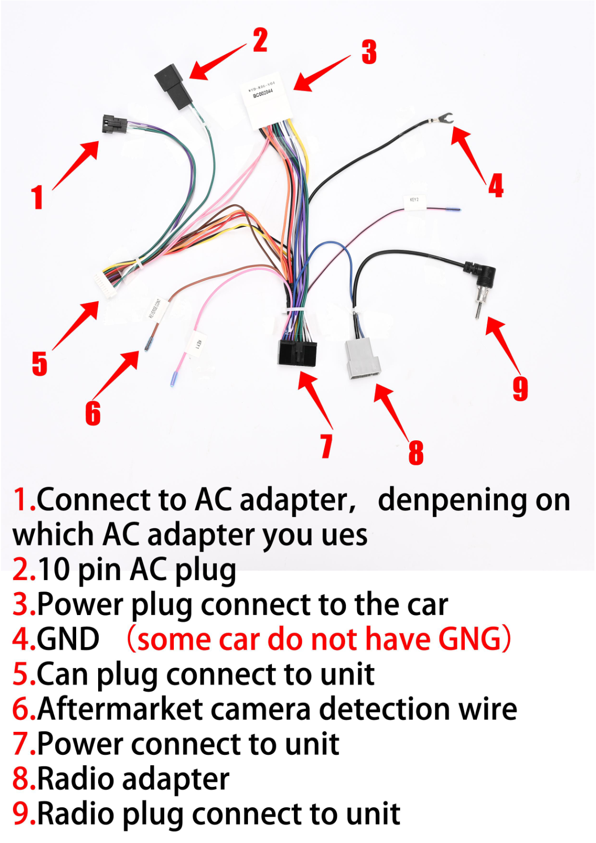 Infiniti G37 - Wiring connections and instructions for connecting the head unit.